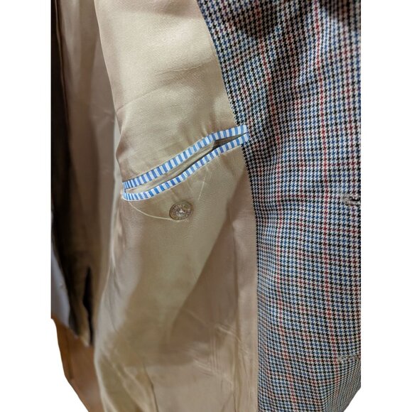 Tommy Hilfiger Mens Houndstooth Blazer 48L Wool/Silk Blend - Picture 5 of 7